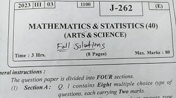 HSC Maths 2023 board Paper Solutions class 12th Maharashtra board