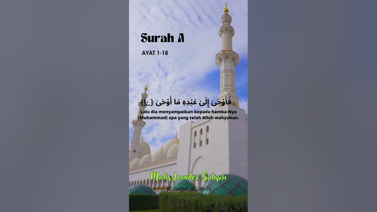 Surah An-Najm Ayat 1-18 |Maliq Leander Sutapsi #sorts #allah Surah An-Najm Ayat 1-18 |Maliq Leander Sutapsi #sorts #allah