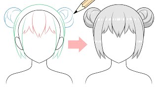 How to Draw Anime Hair Buns Step by Step