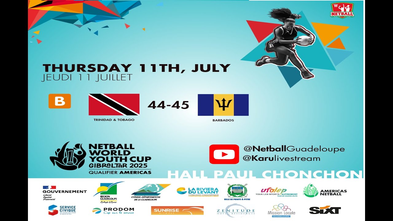 Trinidad vs Barbados Game Highlight Netball World Youth Cup
