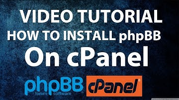 HOW TO INSTALL phpBB ON CPANEL