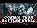 Cosmic Thor Fights The Symbiote God Knull