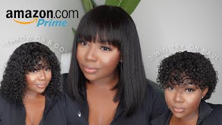 $60 + Amazon Prime Wigs 😍 | 3 &quot;Throw On &amp; Go&quot; Wigs You Need! 🔥 |YASGRL