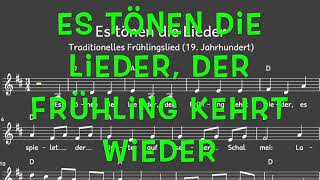 Celebrity Lied: Es tönen die Lieder (Jahreszeit, Frühling / Melodie, Akkorde, Noten,Text) Wealth