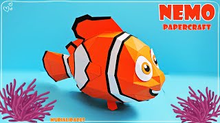 NEMO DE PAPERCRAFT GRATIS -  DESCARGA TUS PLANTILLAS AQUI - DIY Finding Nemo