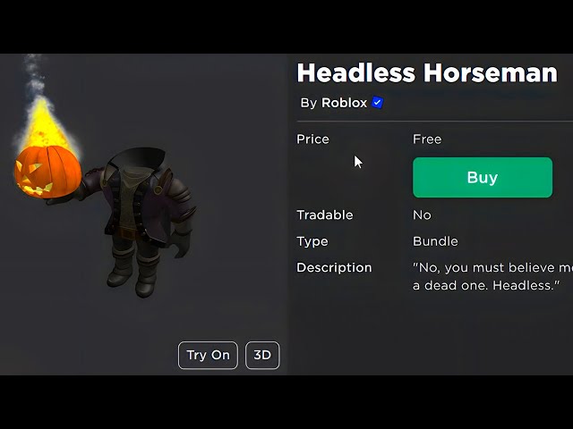 ROBLOX MADE HEADLESS HORSEMAN FREE 