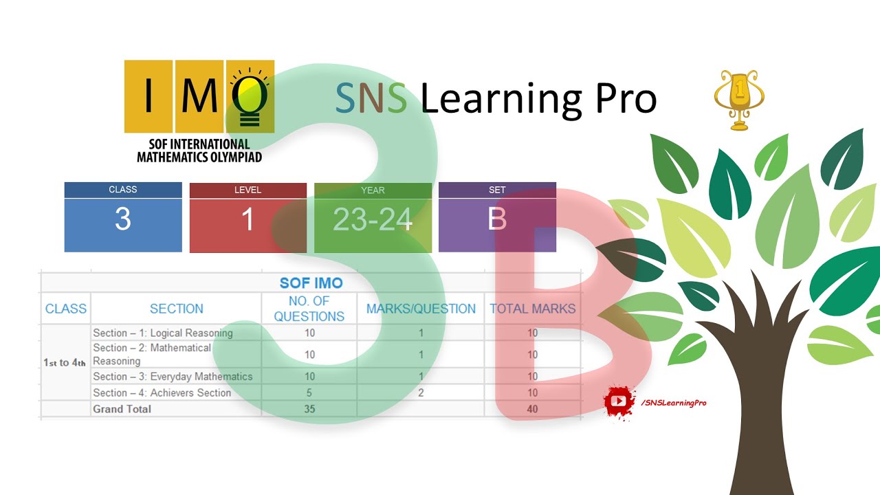 | Class 3 | IMO | Level 1 | 2023 -24 Paper | SET B | SOF | Olympiad | MTG |Previous paper| 2024 Prep