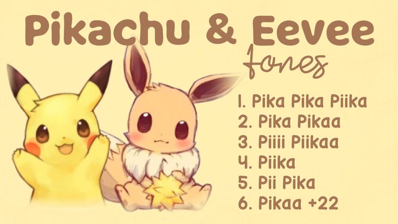 Pikachu and Eevee Notification Tones and Ringtones  with Download link