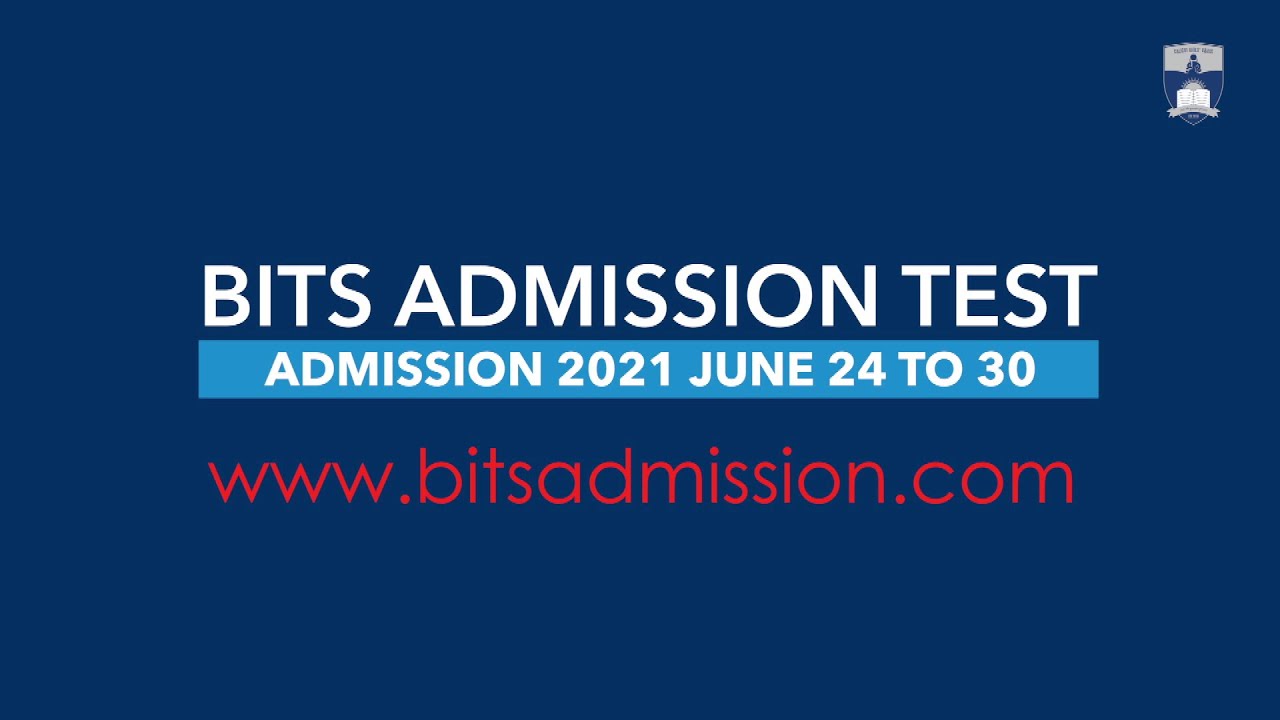 BITS ADMISSION TEST 2021 for PlusTwo / VHSE