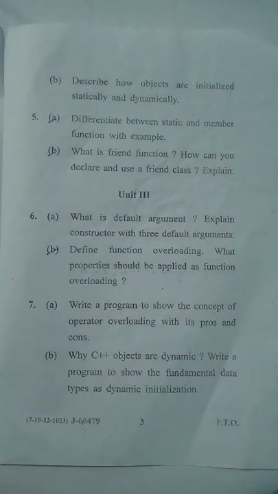 Bsc.5th sem computer science object oriented programming using C++ ...