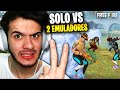 FUI SOLO CONTRA 2 EMULADORES NO FREE FIRE E FIZ O IMPOSSÍVEL!