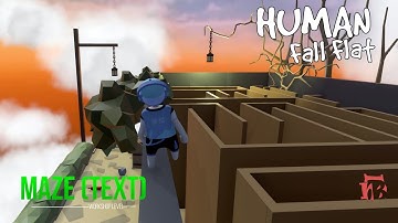 Human Fall Flat - Maze (text) Level Walkthrough | Custom Map | Steam Workshop | Full Gameplay