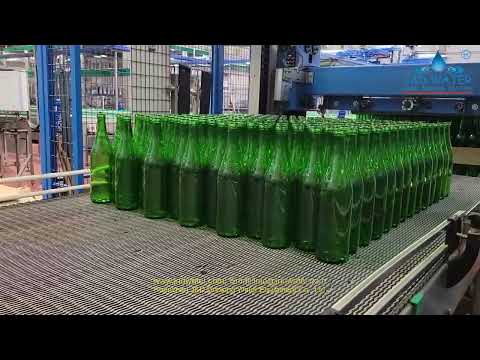 Glass bottle depalletizer