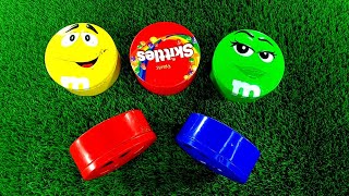 Satisfying Video | Unpacking 5 Rainbow M&M'S vs Maltesers Containers with Color Candy ASMR