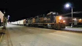 CSX EMD GP38-2 2628(Ex-L&N) leads F736-26 up the hill Street Running in Fayetteville, NC