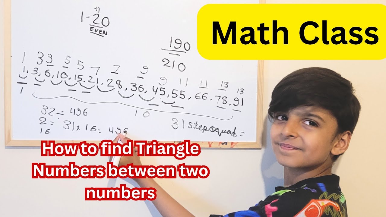 How to Find Triangle Numbers Between Two Numbers | Math Lesson math ...