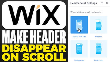 How To Make Header Disappear On Scroll in Wix (2025)