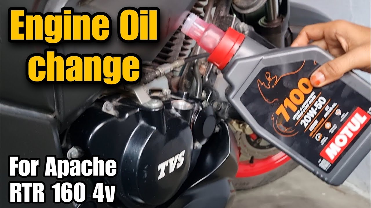How to change Engine oil at your home for Apache RTR 160 4v | Bike service in TAMIL