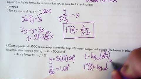Invertibility and Properties of Inverse Functions! Part 1