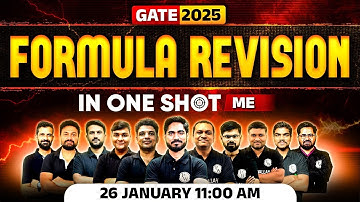 Target GATE 2025 Formula Revision in One Shot | GATE 2025 Mechanical Engineering