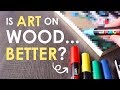 DRAWING on WOOD?! - Mystery Art Supplies Paletteful Pack