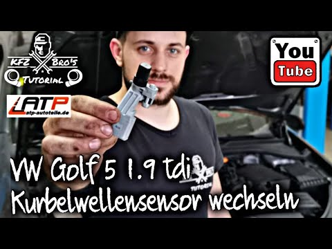 Vw Golf V (5) 1.9 tdi BLS Kurbelwellensensor wechseln | Ölfiltergehäuse ausbauen | P0321 G28 Sensor