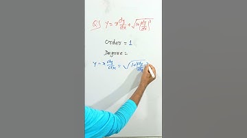 How to find order and degree of differential equation