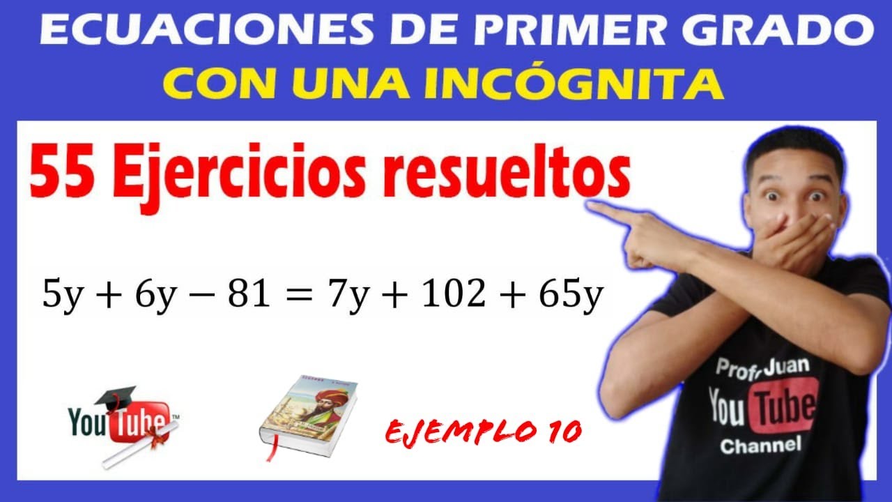 🛑 👉 ECUACIONES DE PRIMER GRADO ax+bx+c=dx+ex+f | 🚀 Súper FÁCIL [ 5y+6y