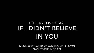 Miniatura del video "If I Didn't Believe in You from The Last Five Years - Piano Accompaniment"