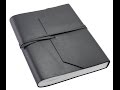 Creoly classic black handmade leather journal