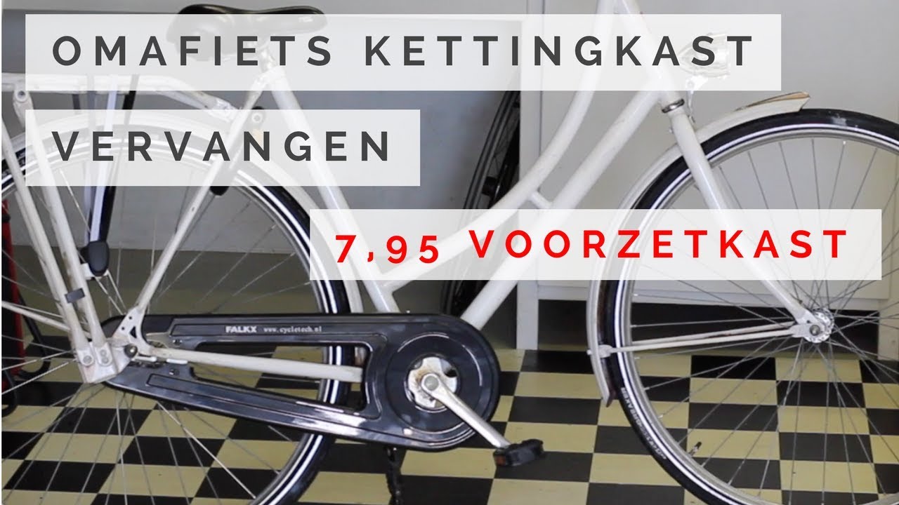 Omafiets kettingkast vervangen - Montage voorzet ketting kast - YouTube