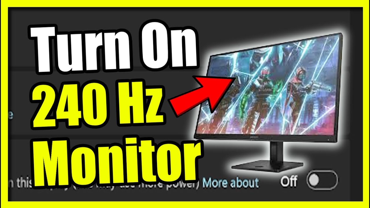 How to Enable 240 Hz on Monitor using Windows 10 or 11 - YouTube