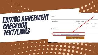 Editing Agreement Checkbox Text/Links