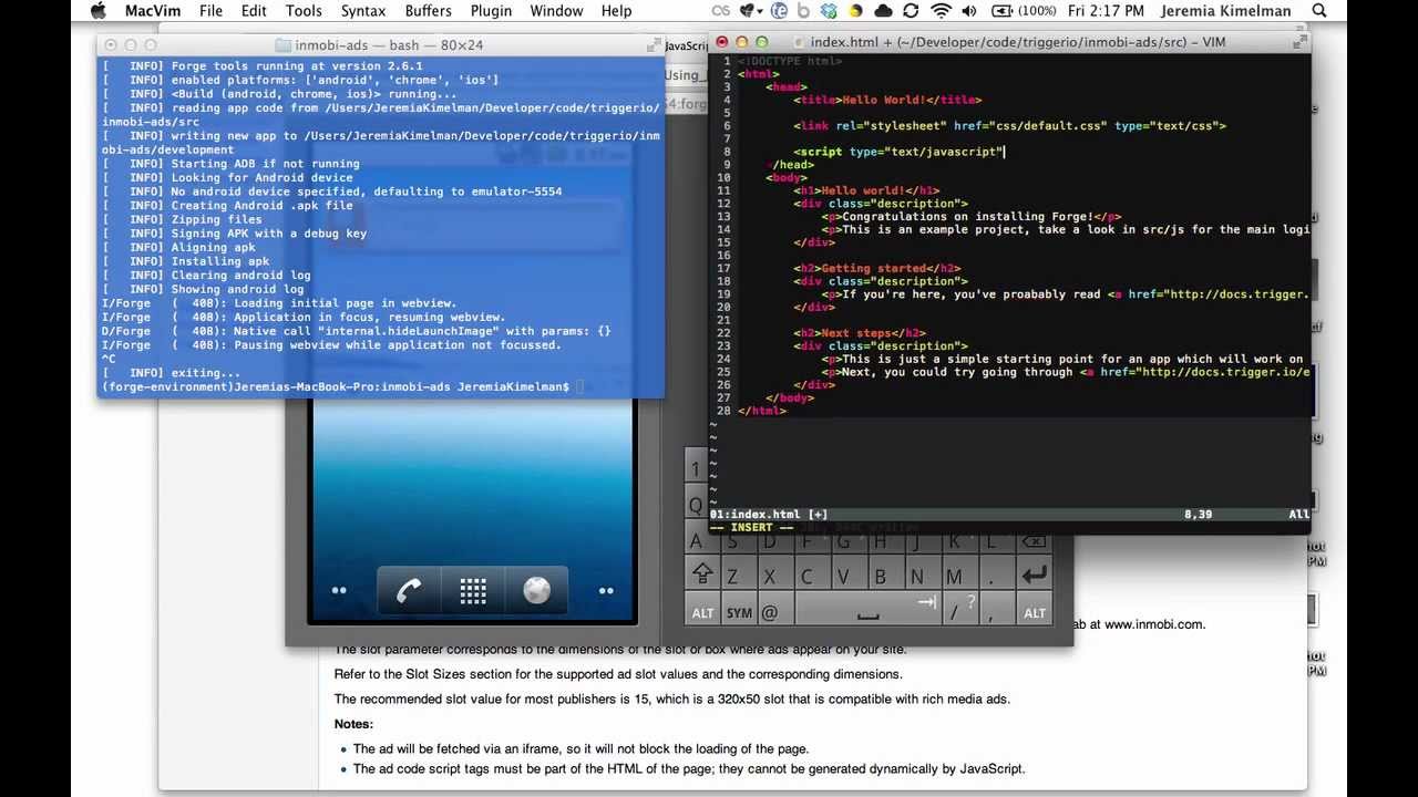 Getting Inmobi Ads In Your Forge App Youtube