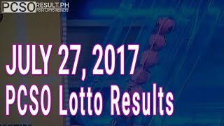 PCSO Lotto Results Today July 27, 2017 (6/49, 6/42, 6D, Swertres & EZ2)