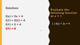 Evaluation of Function   Part 1
