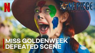 One Piece Season 2  Miss Goldenweek Defeated Scene  Is She Evil  Netflix