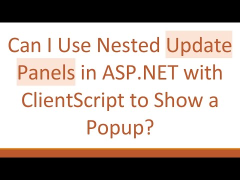 Can I Use Nested Update Panels in ASP.NET with ClientScript to Show a Popup?