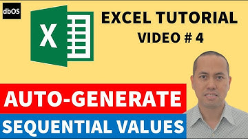 auto-generate sequence in Excel | Excel tutorial course | auto numbering in excel