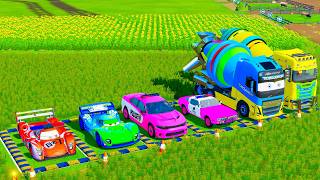 ALL POLICE CARS, EMERGENCY VEHICLES, RESCUE TRUCK TRANSPORTING WITH TRUCK TO GARAGE  FS22 #139 screenshot 5