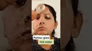 parlour wala glow with spoon|🍌 mask instant shine#glow#shine #banana #whitening
