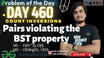 D-460  Pairs violating the BST property gfg potd 01 April | GeeksForGeeks |  Problem Of The Day