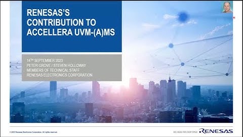 Renesas’s Submission to the UVM-(A)MS working group