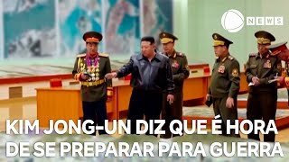 Kim Jong-un diz que é hora de se preparar para guerra