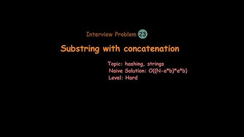 Substring with concatenation | Leetcode Hard | Hashmap Solution part-1 | Time and Space Complexity