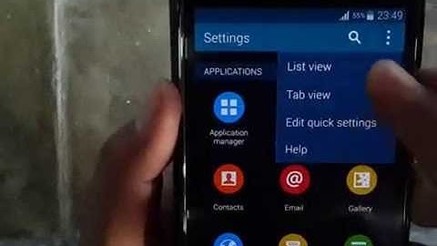 Samsung Galaxy S5: how to get settings