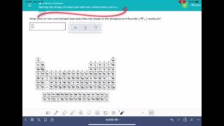 ALEKS: Naming the shape of molecules with one central atom and no octet rule exceptions
