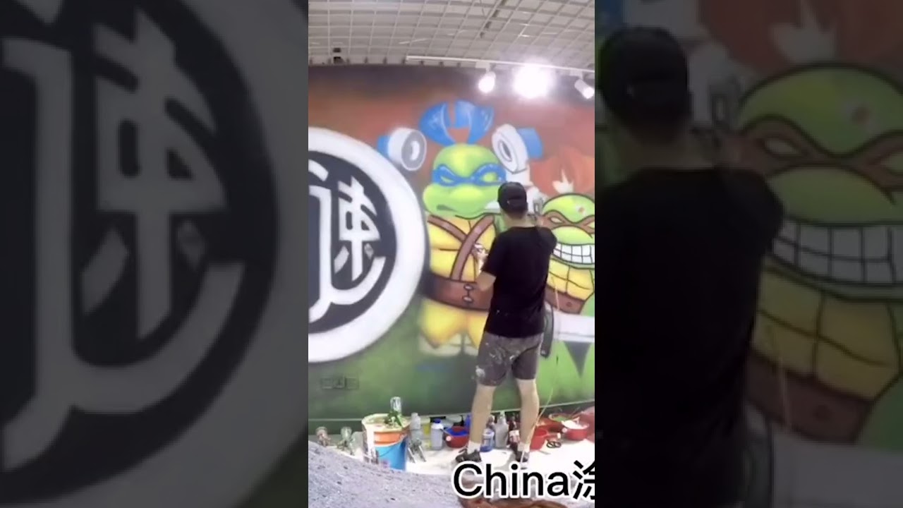 Spray painting the ninja turtles