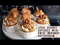 Lotus Biscoff Cupcakes Recipe with Swiss Meringue Buttercream | The Best Lotus Biscoff Cake Recipe