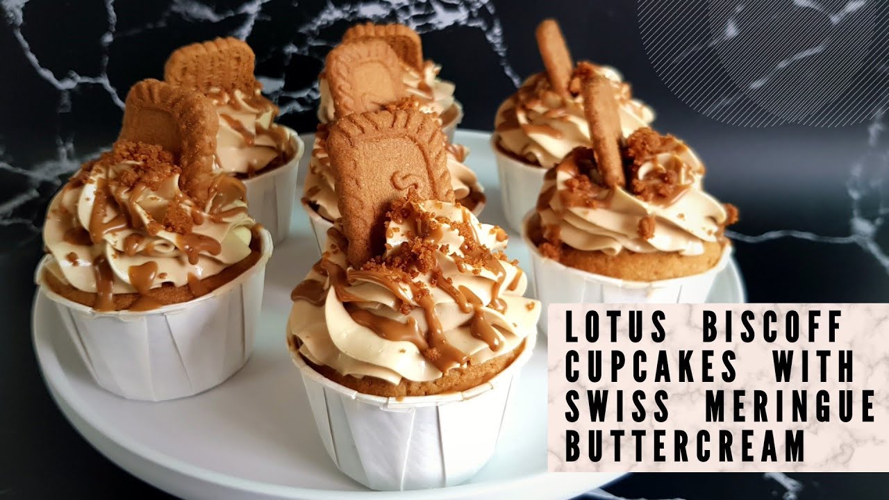 Lotus Biscoff Cupcakes Recipe with Swiss Meringue Buttercream | The Best Lotus Biscoff Cake Recipe